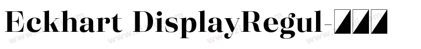 Eckhart DisplayRegul字体转换